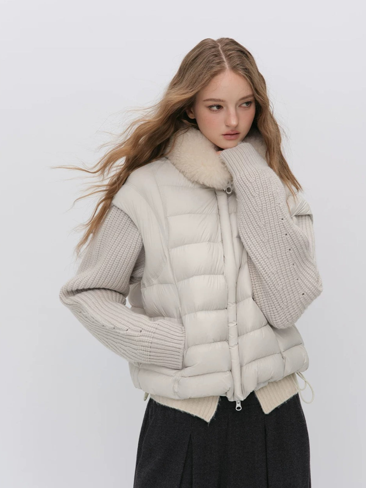 Detachable Sleeve Down Puffer Jacket