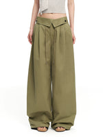 Crossover Wide-Leg Pants