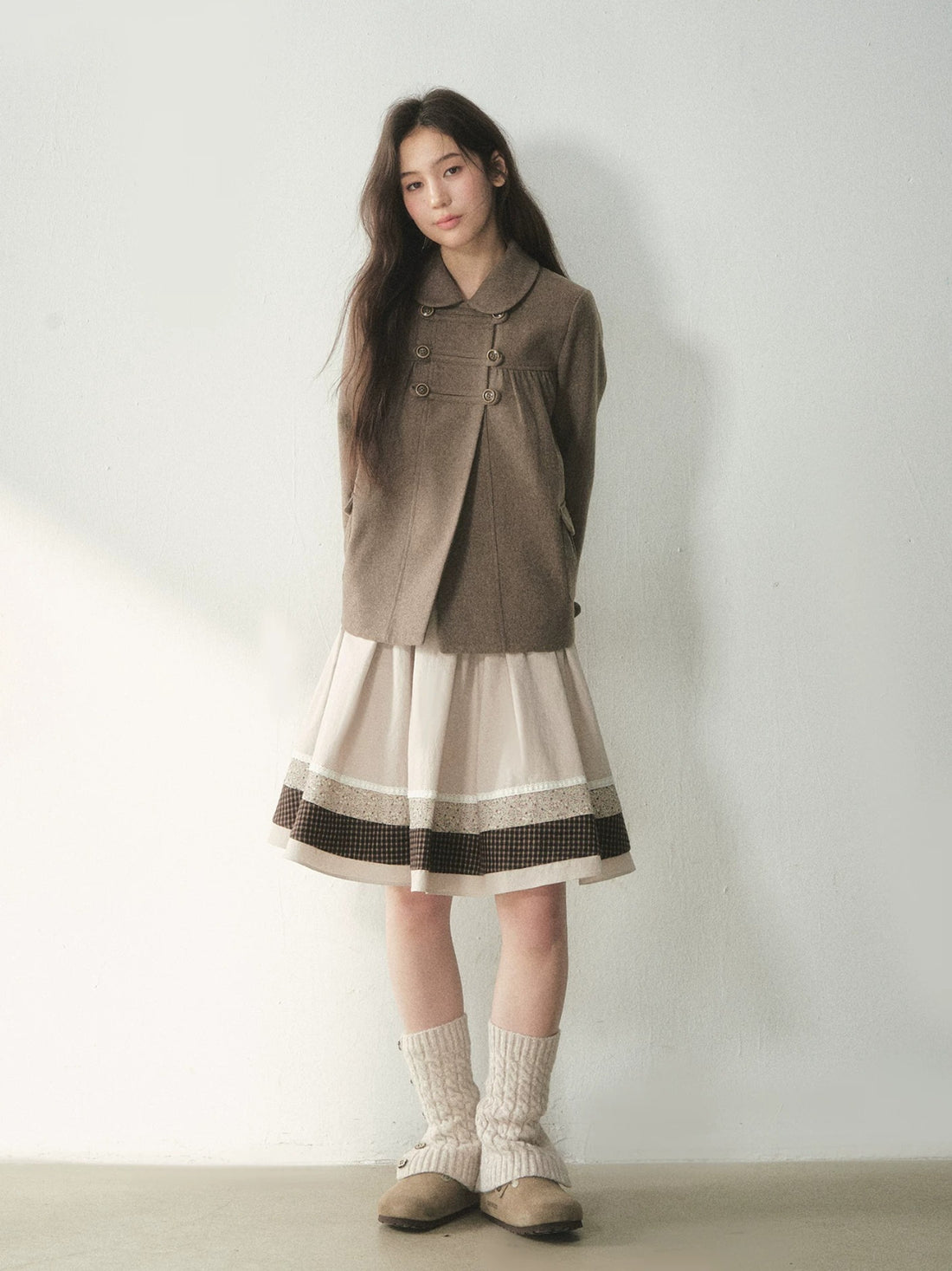 Chestnut Napoleon Wool Blend Coat