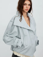 Shawl-Lapel Double-Breasted Jacket