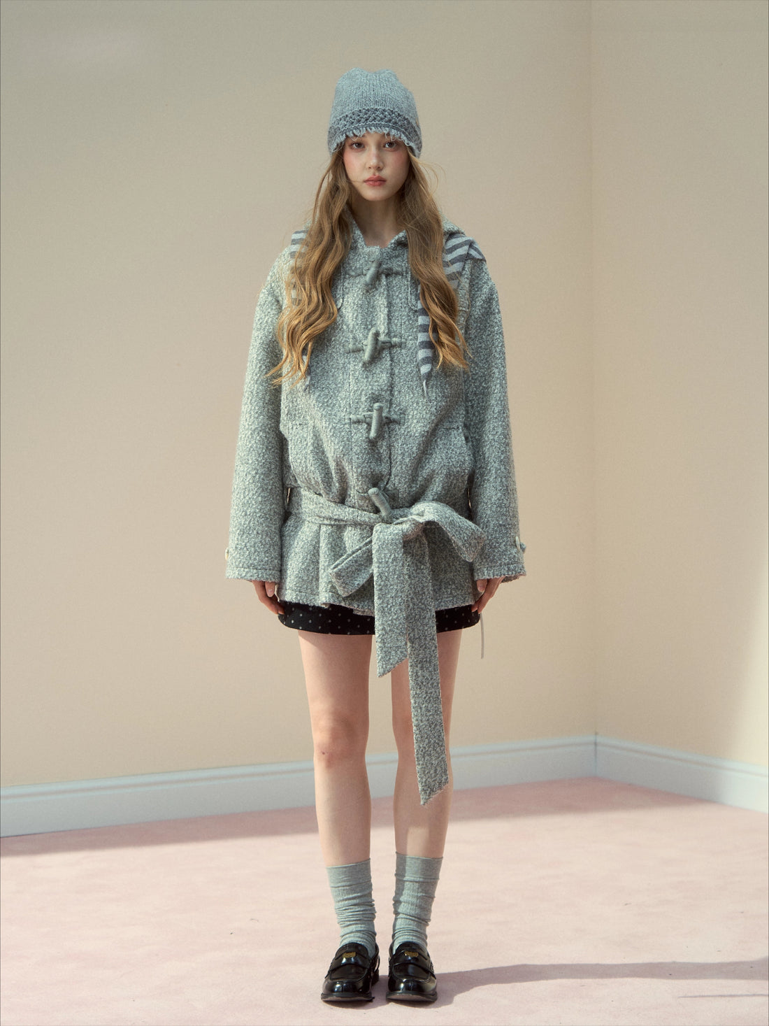 Gray Wool Duffle Coat