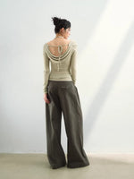 Pleated Straight-Leg Pants