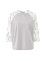 Contrast Stripe Dot Tee