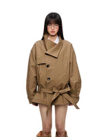 Vintage Oversized Lapel Trench Jacket