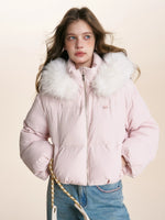 Fur Trim Hooded Down Jacket
