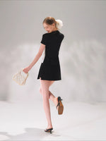 Side Slit A-line Skort