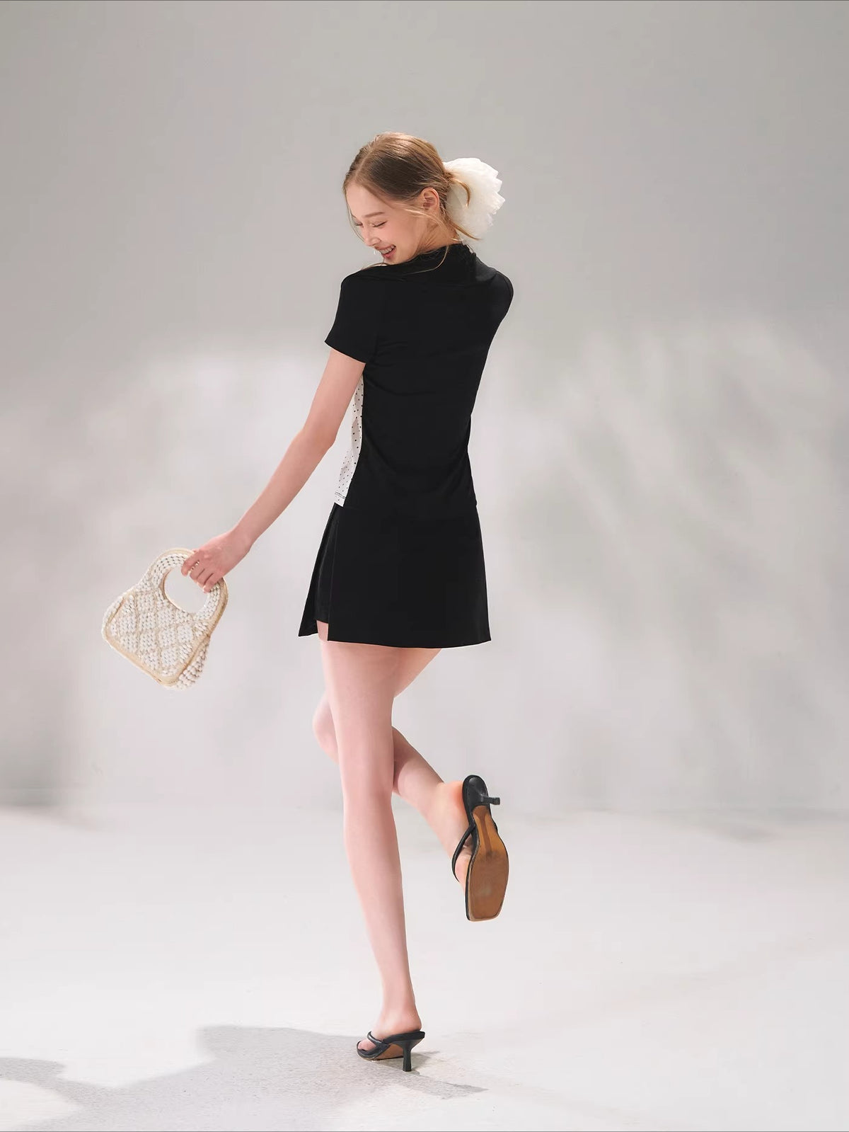 Side Slit A-line Skort