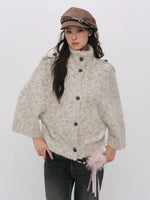 Vintage Mandarin-Collar Cardigan