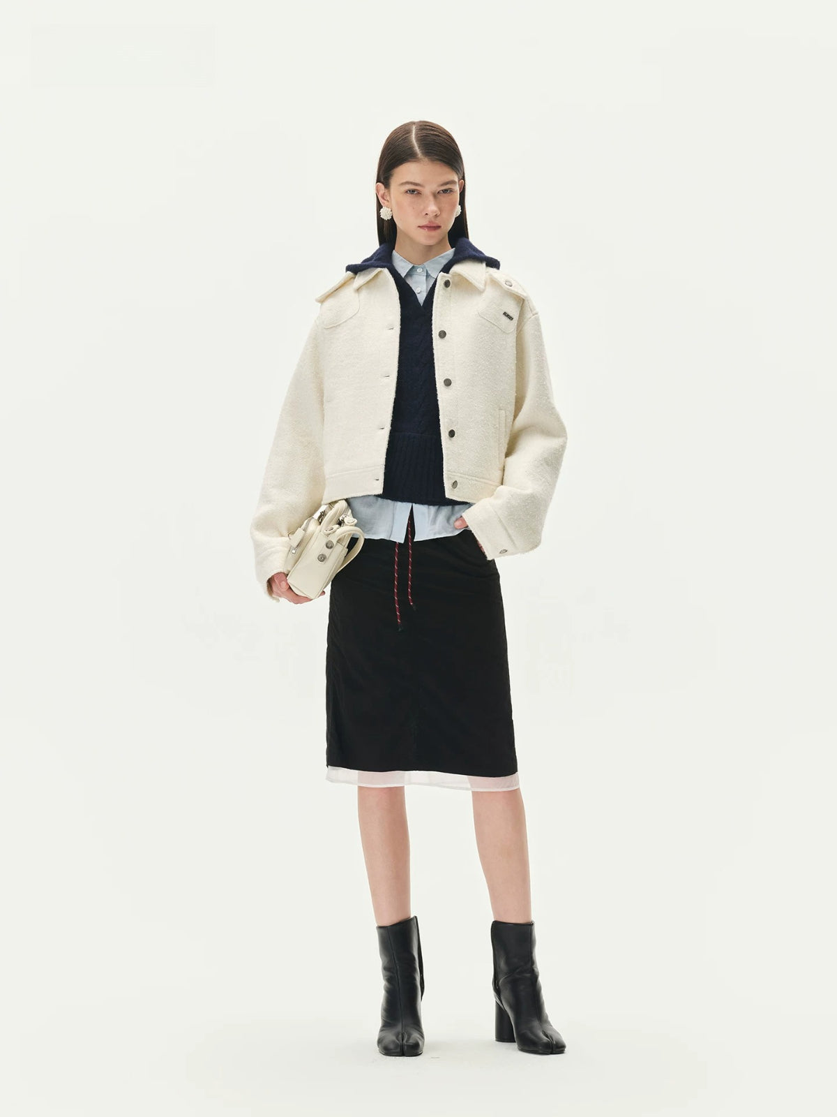 Barn Wool Loop Tweed Short Jacket
