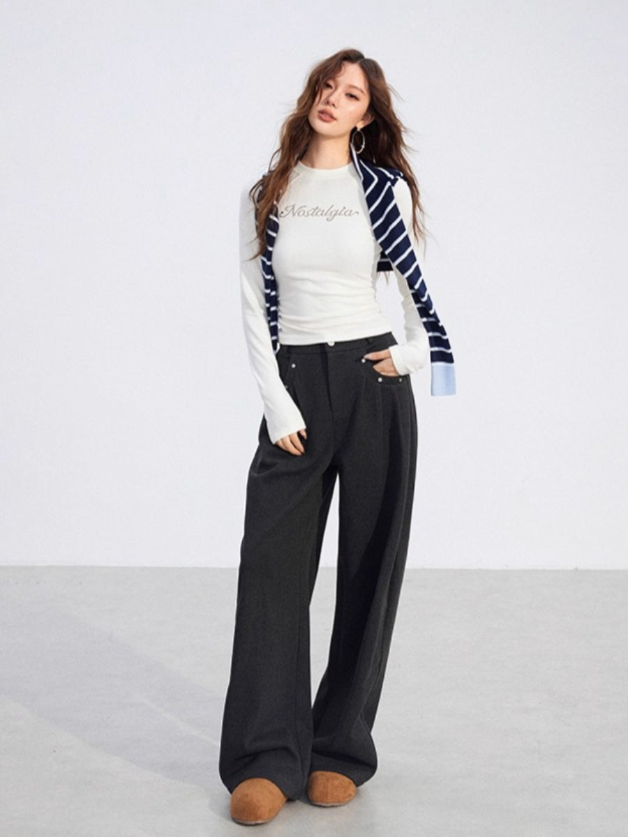 Wool Wide-Leg Pants