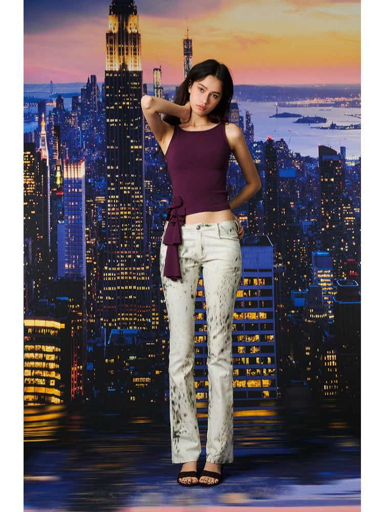 Tassel Rose Slim Tank Top