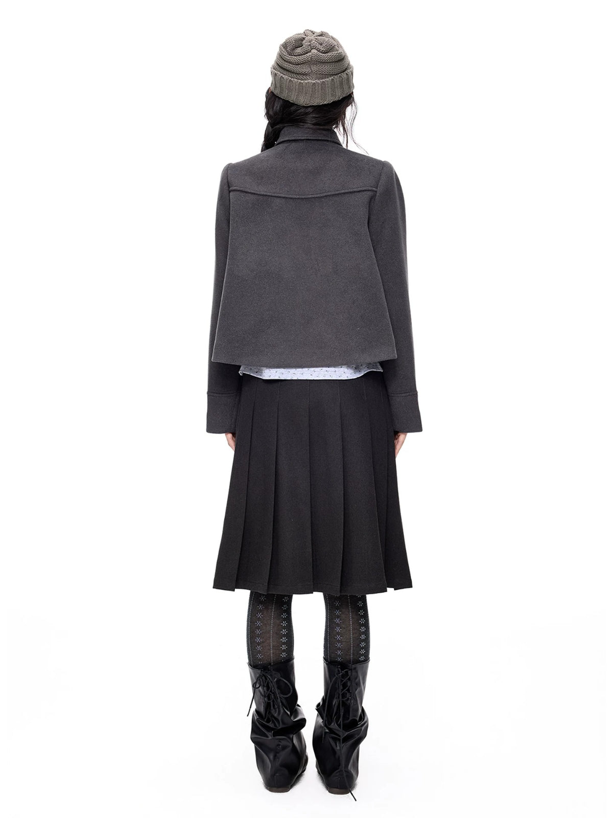 Korean Wool Blend Short Coat