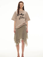 Shimmer Embroidery Oversize Tee
