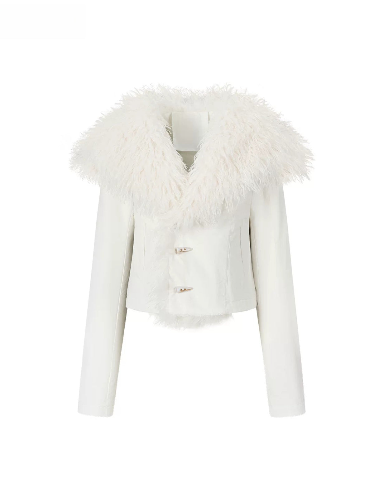 Faux Fur Collar Cropped Down Jacket