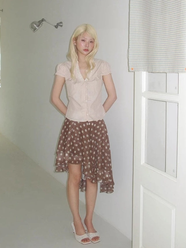 Vintage Polka Dot A-Line Skirt