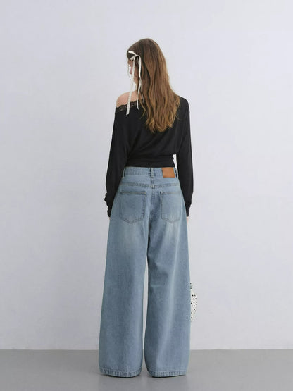 Draped Neck Cinched Waist Lace Patchwork Top