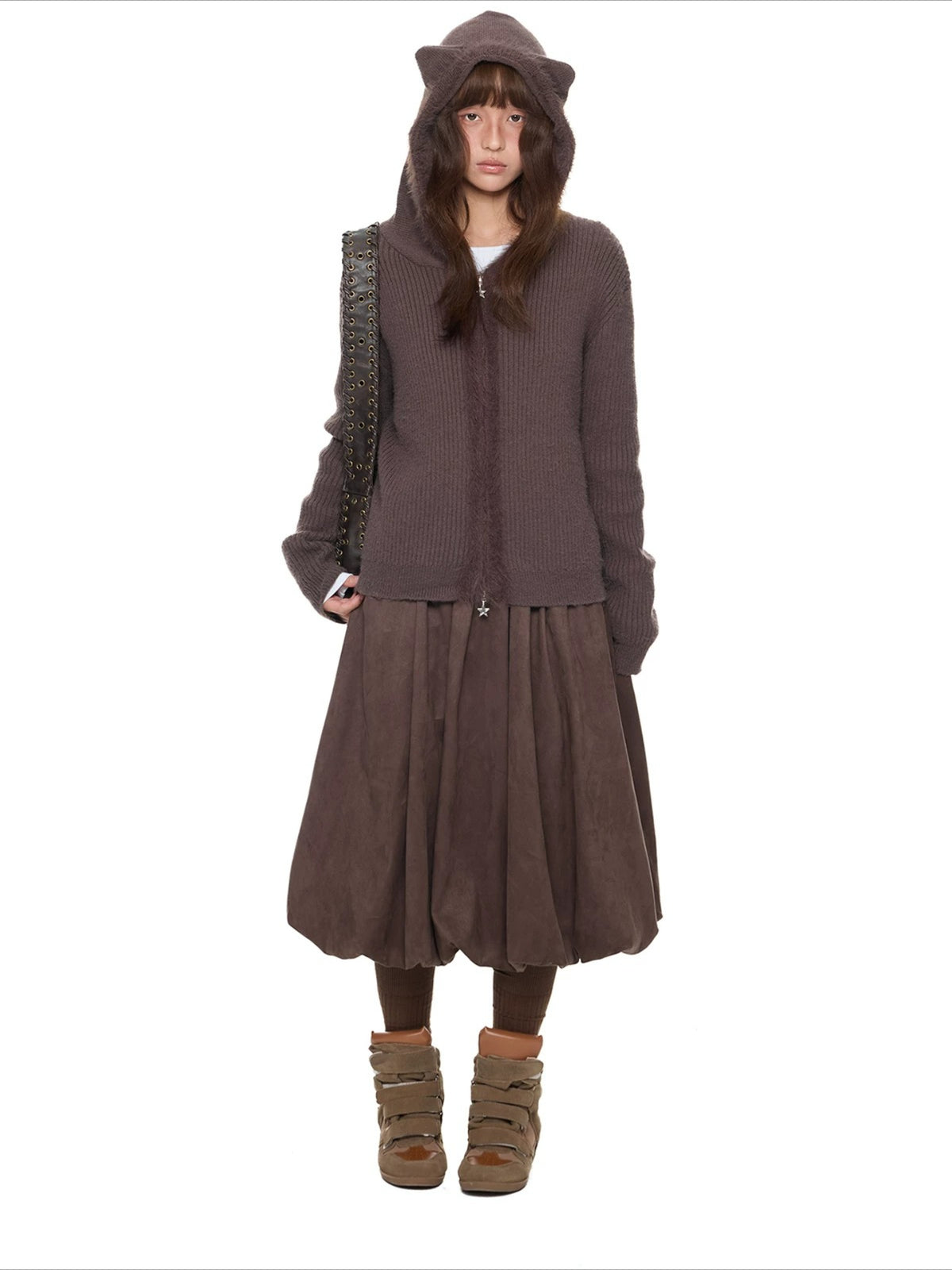 Bear Ear Knit Cardigan