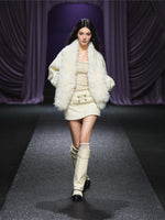 Wool Belted A-Line Skirt
