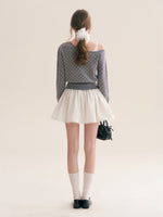Polka Dot Knit Cardigan
