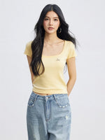 U-Neck Slim Basic Tee