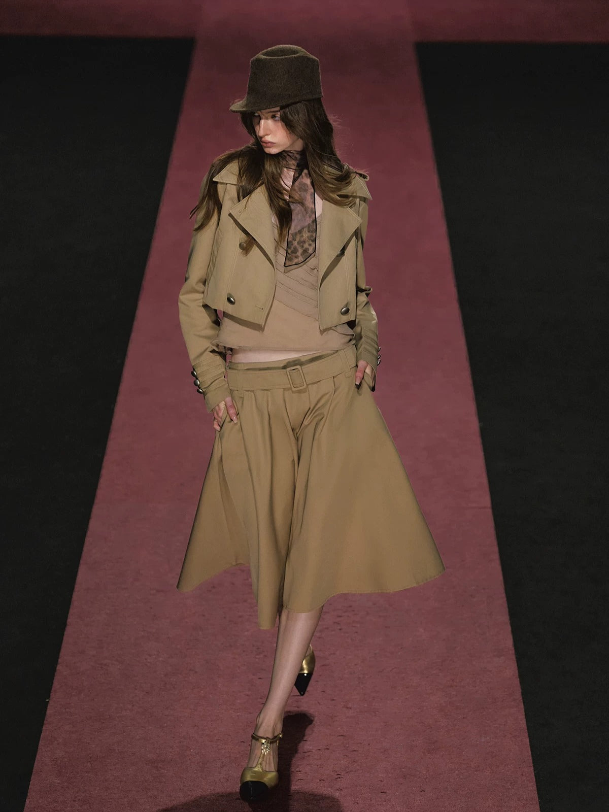 Napoleon Trench &amp; Skirt Two Piece Set
