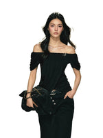 Lyocell One Shoulder Ruched Top