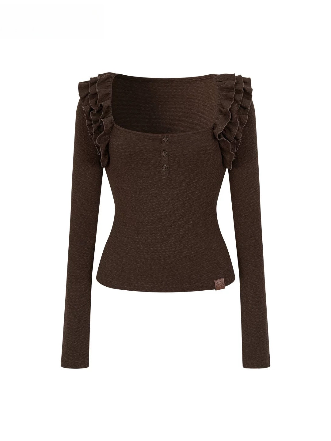 Ruffle Square Neck Top