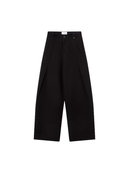 Wool Blend Curve Trousers