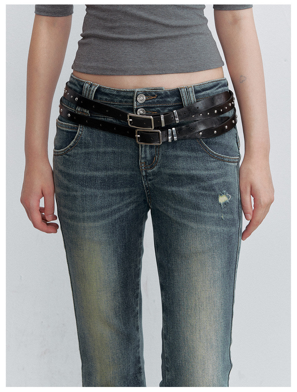 Studded PU Leather Belt