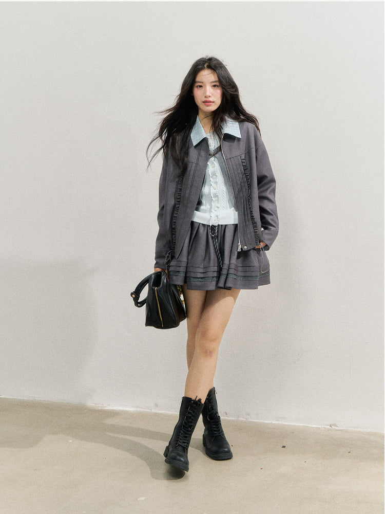 Versatile Pleated Puff Skirt