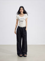 Layered Contrast Cargo Pants