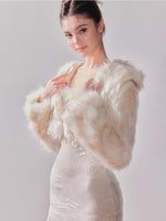 Faux Fox Fur Toggle Short Coat