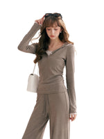 Lace Trim Hoodie Set
