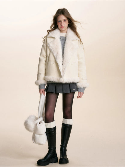Faux Shearling Suede Jacket