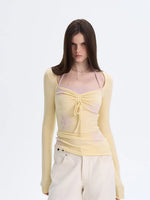 Layered Contrast Knit Top