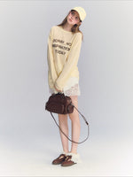 Letter Print Long Sleeve Top