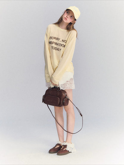 Letter Print Long Sleeve Top