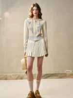 Mohair and Satin Cardigan & Skirt Set