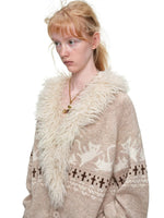 Fair Isle Cat Jacquard Cardigan
