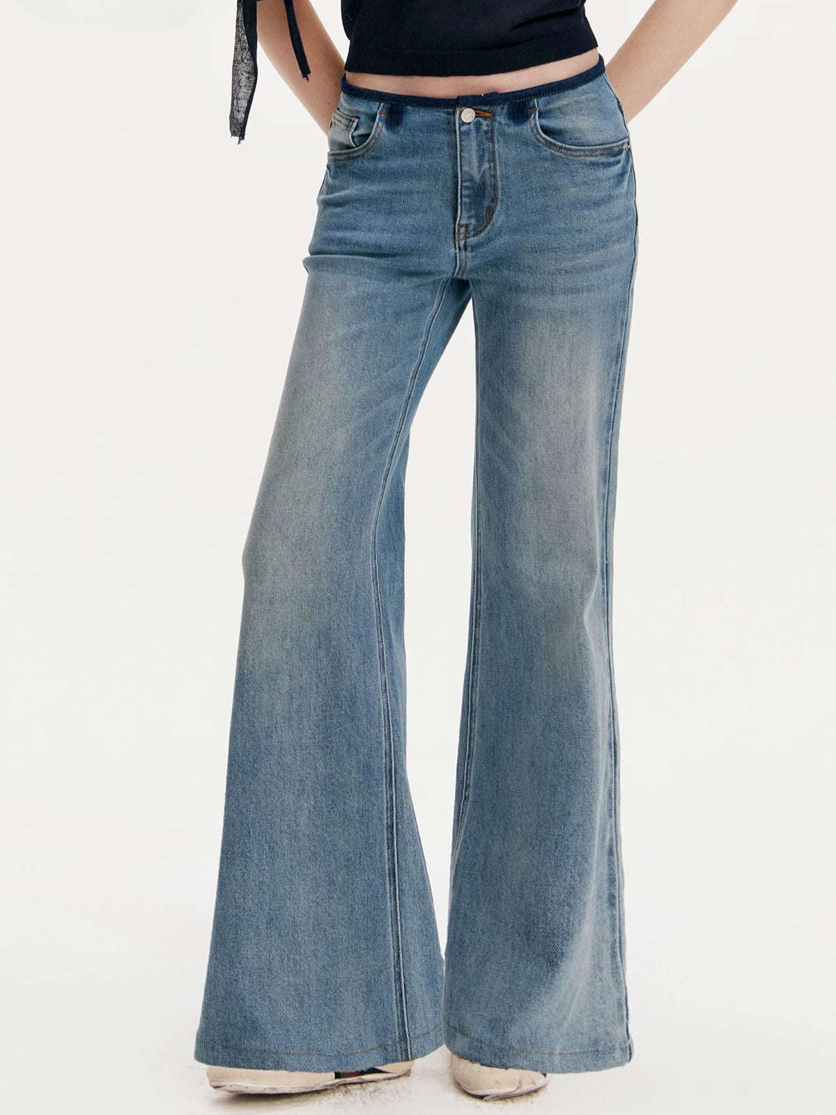 Washed Wide Leg Jeans