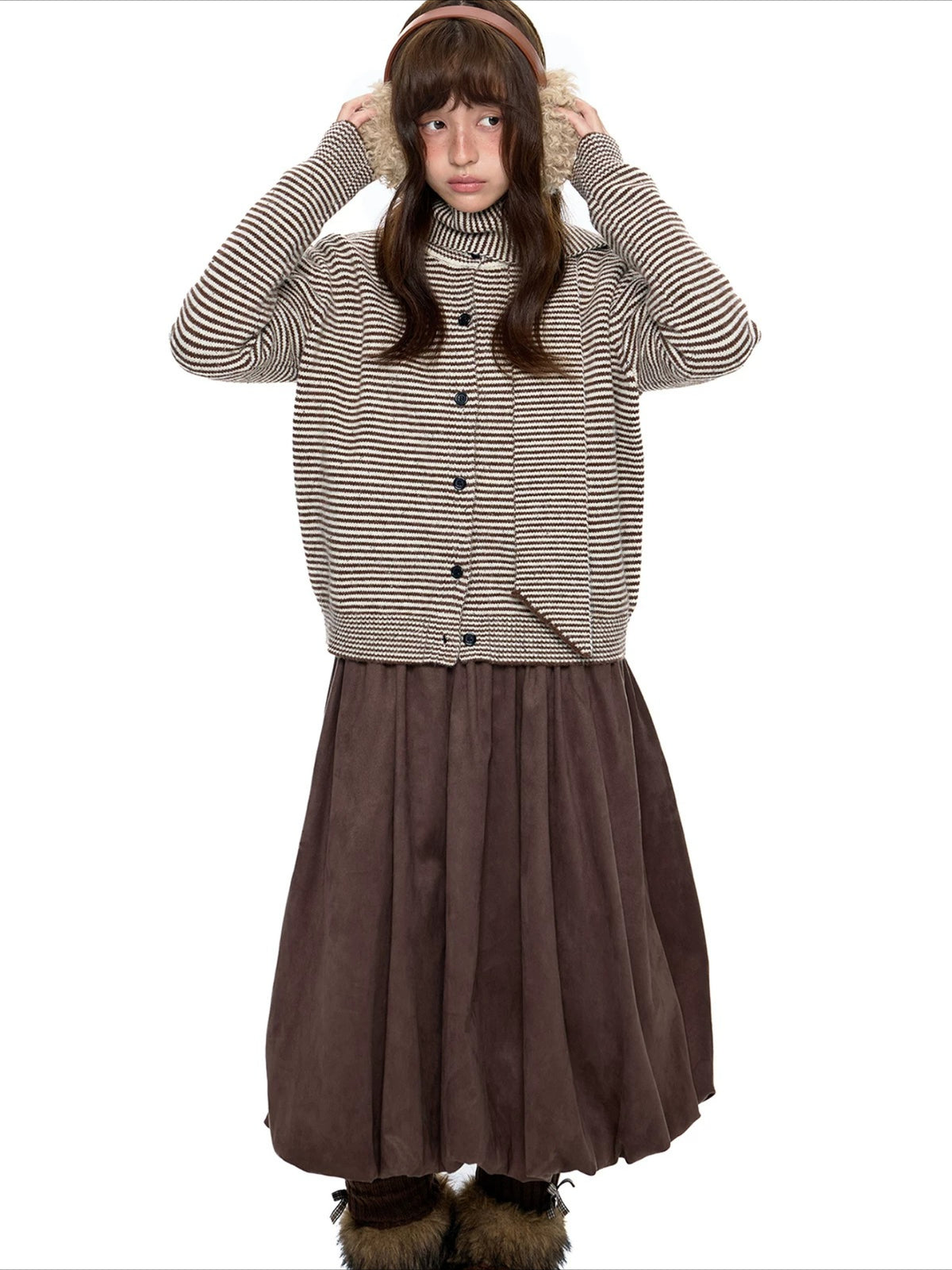 Polar Fleece Knit Cardigan