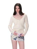 Cable Knit V-Neck Sweater
