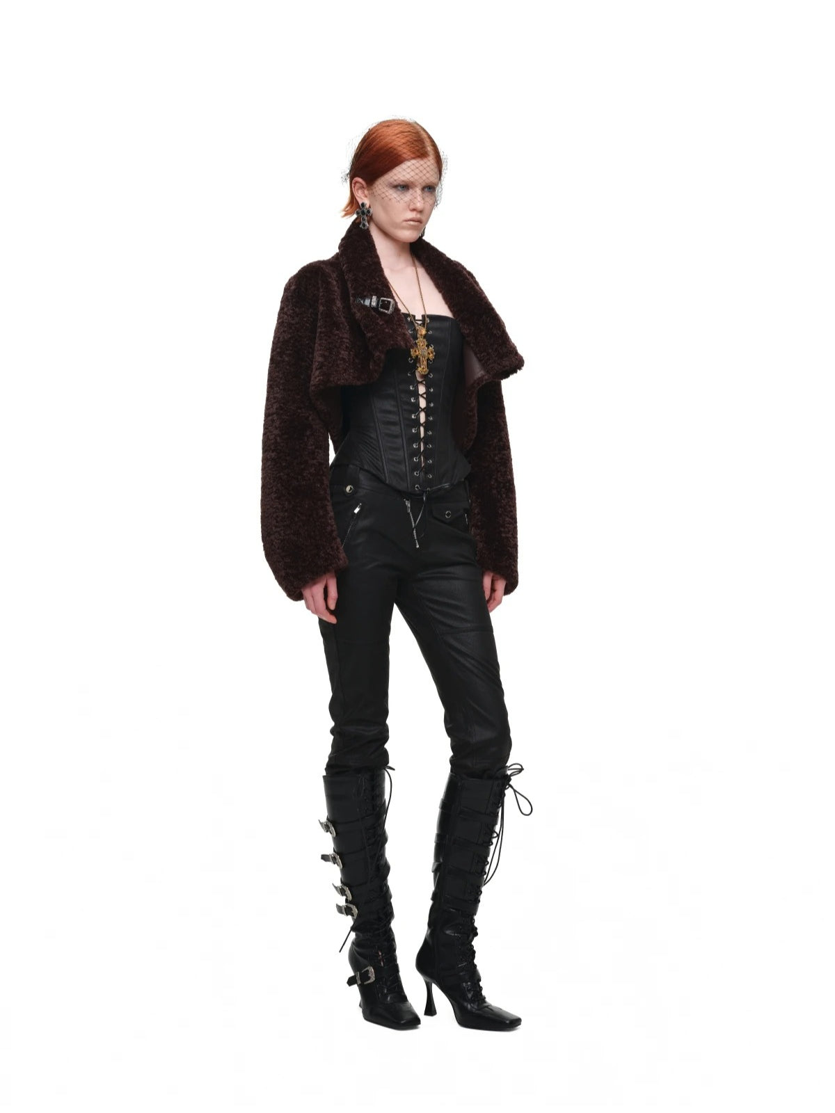 Leopard Faux Fur Crop Coat