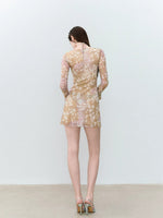Deer Print Mesh Dress