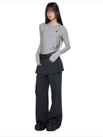 Layered Straight Pants