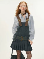 Vintage Denim Pinafore Mini Dress