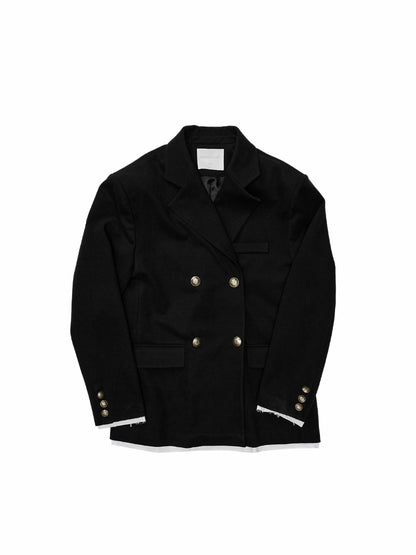 Black Contrast Layered Blazer