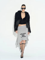 Fur Collar Zip Knit Jacket
