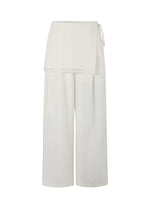 White Lace Overlay Wide Pants