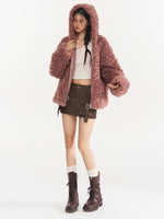 Oversize Faux Fur Hooded Coat